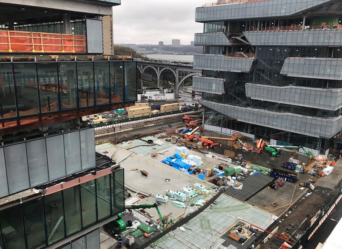 A view of the Columbia Business School construction site