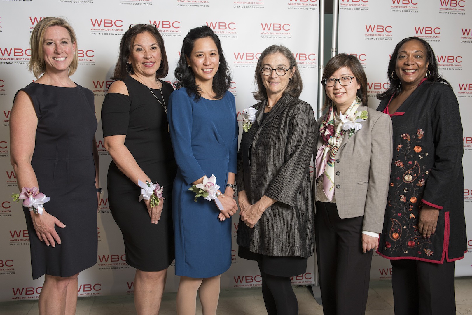 "Outstanding Women in Construction" from Columbia University Facilities and Operations and Columbia University Medical Center Facilities Management, as honored by the Women Builders Council (l to r): Karri Rivera, Diana Mejia, Geraldine Tan, Janet Grapengeter, Kim Chen, and Tanya Pope.