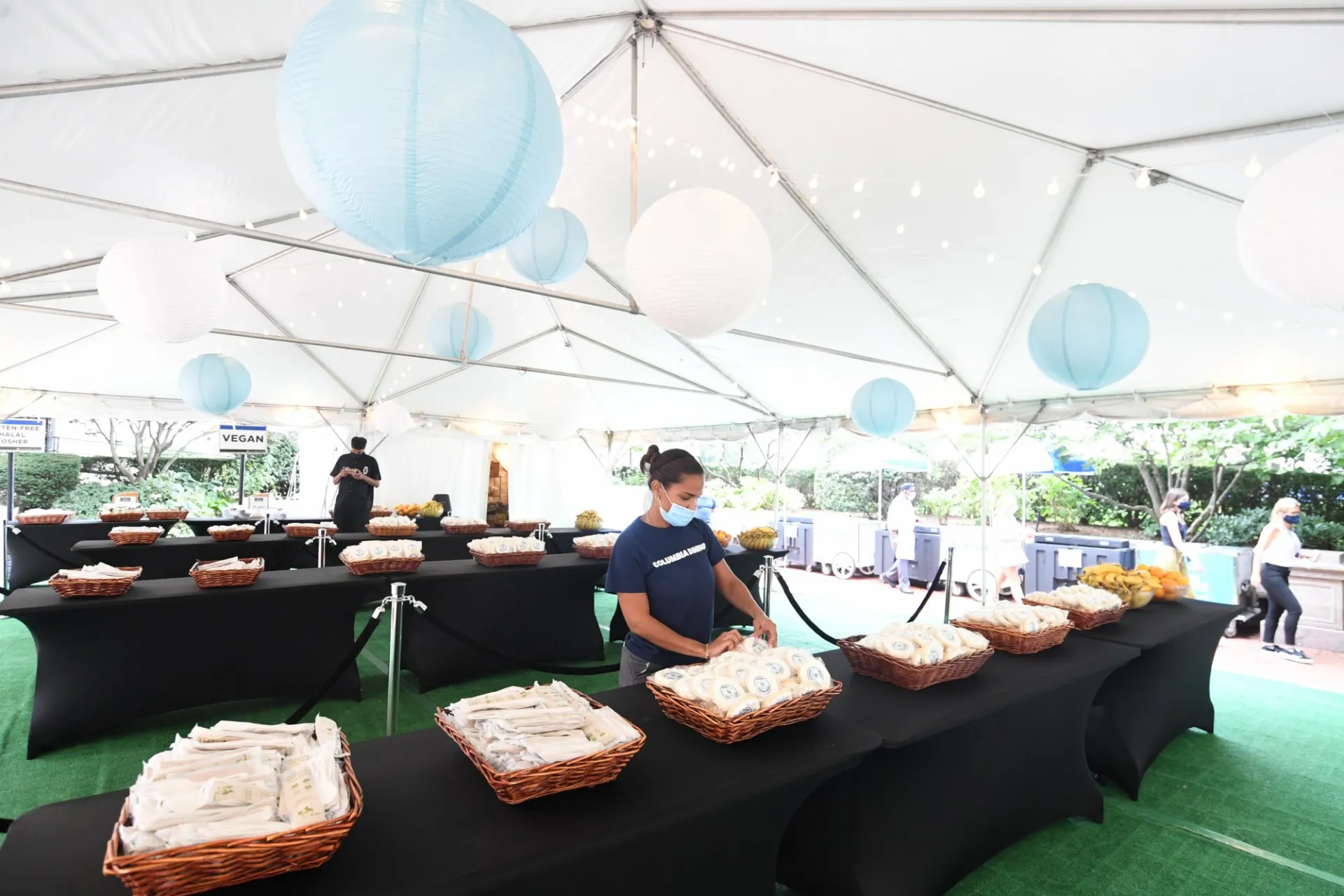 Columbia Dining tent on Hamilton Lawn