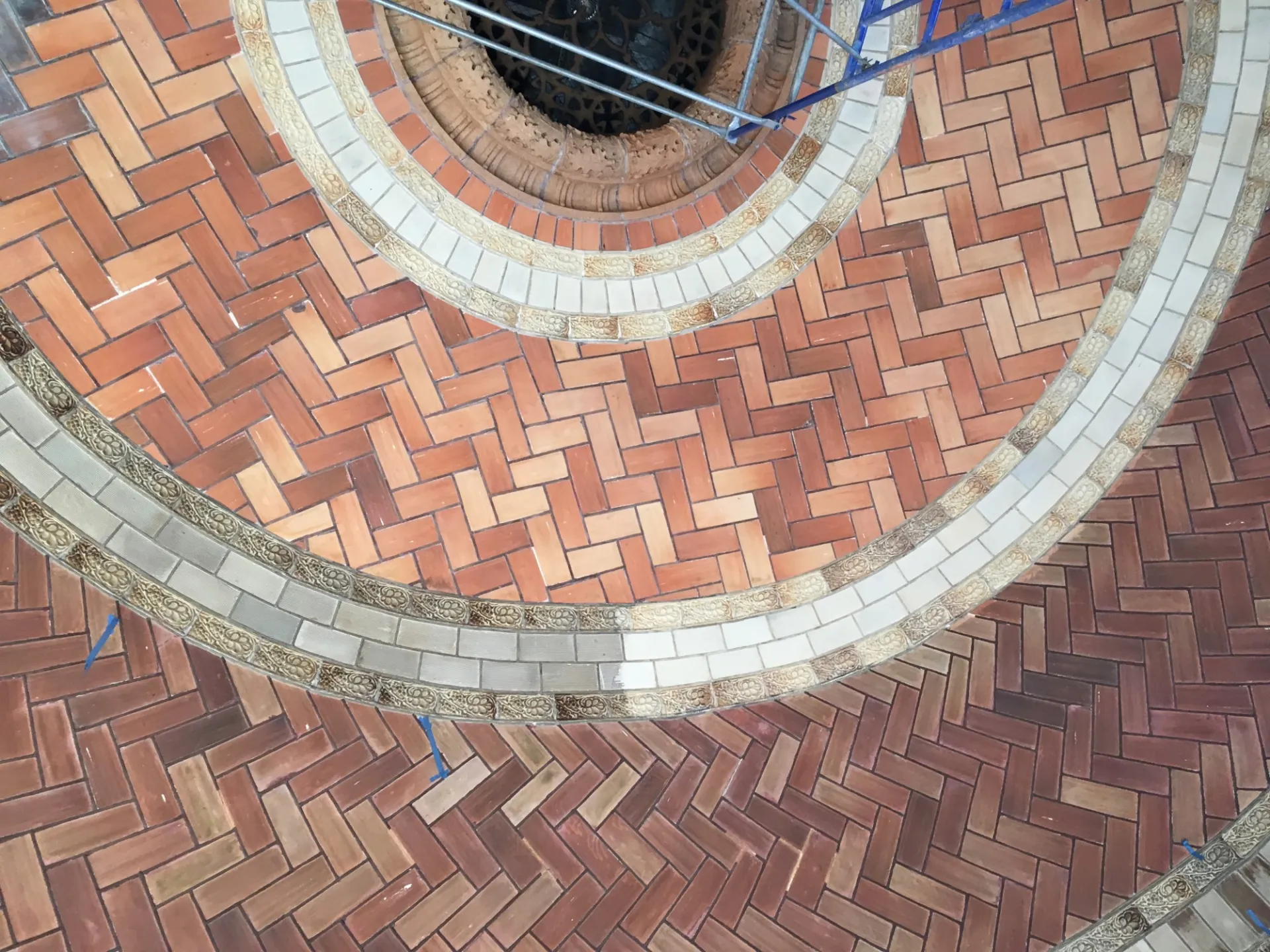 Guastavino tiles in the interior dome ceiling of St. Paul's Chapel