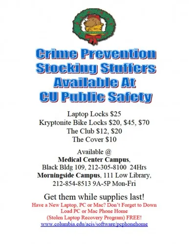 Crime Prevention Holiday Gifts
