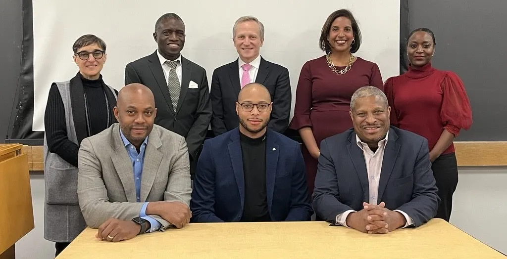  CUFO EI Council co-chairs along with EVP David Greenberg pose for a photo with panelists