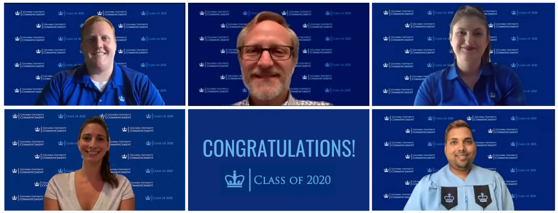 CUFO Grads and EVP on Zoom Call with Columbia Backdrop