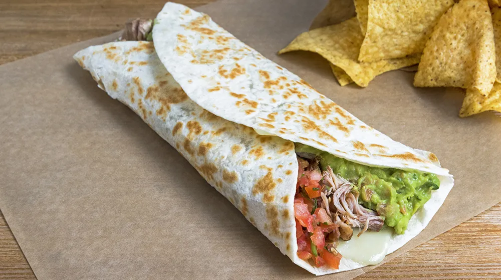 Dos Toros carnitas quesadilla