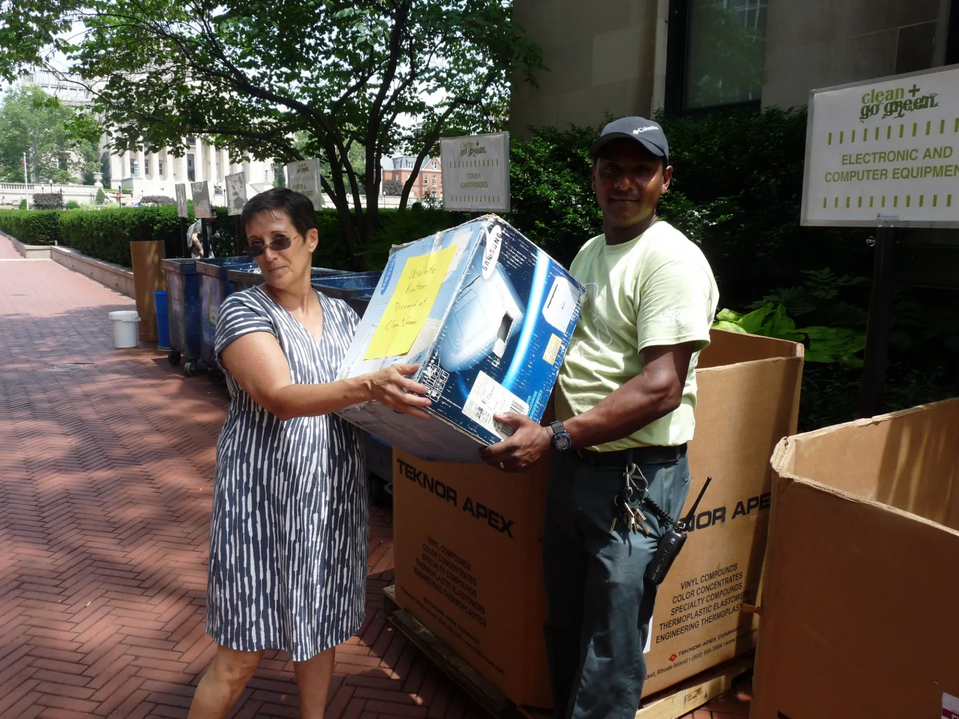 Image of electronics recycling at a recent Clean and Go Green event