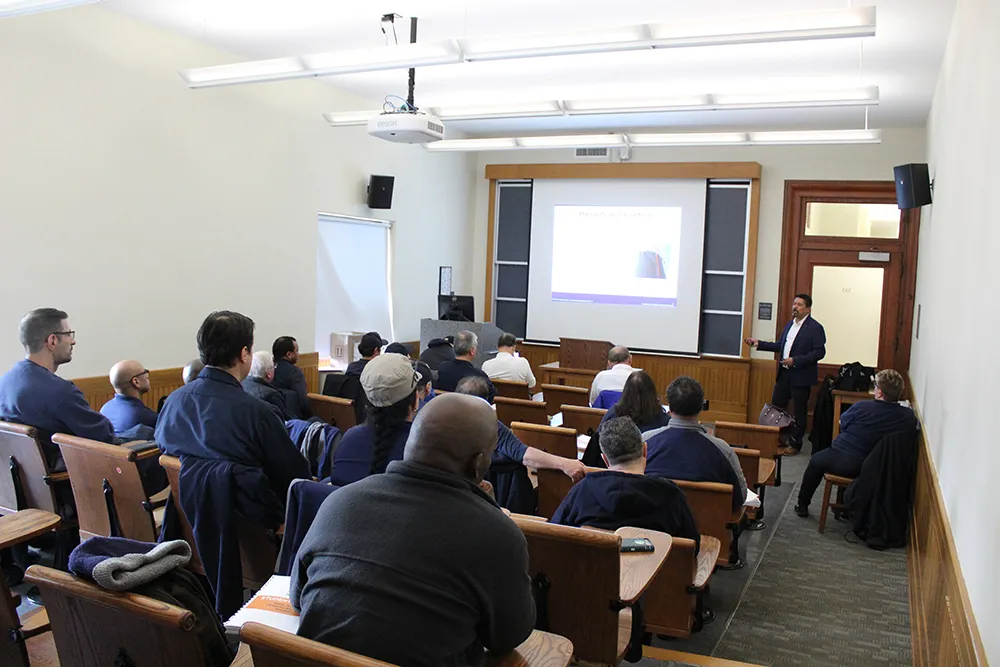 Columbia University superintendents receiving OSHA training in a classroom