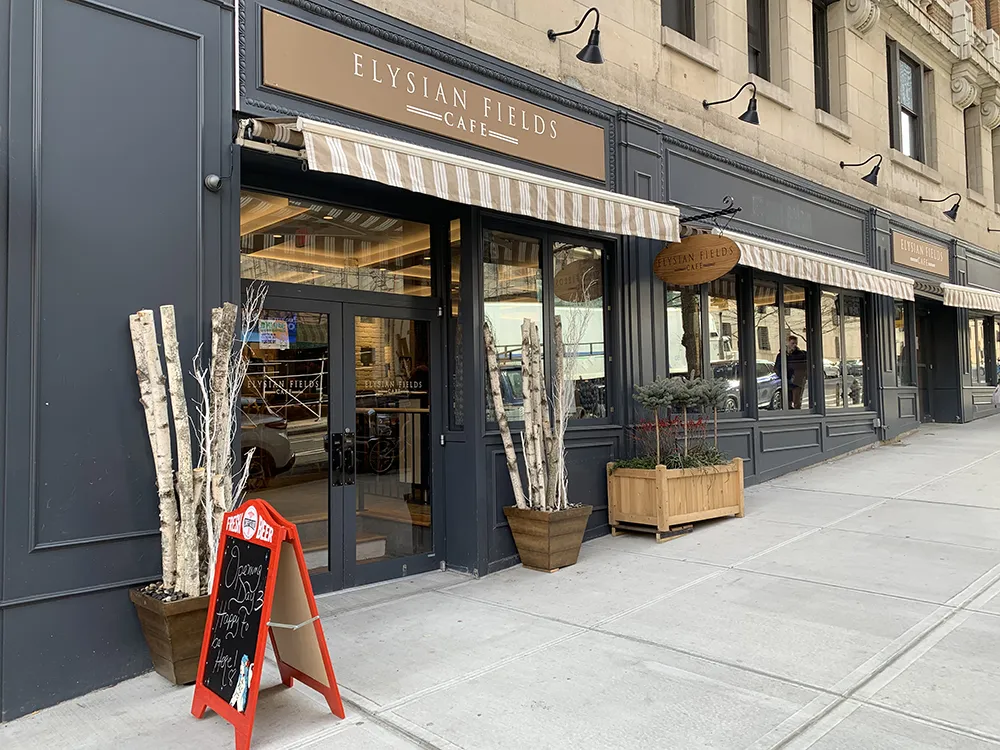 Mediterranean restaurant, Elysian Fields Cafe, opened at 1207 Amsterdam Avenue between 119th and 120th streets
