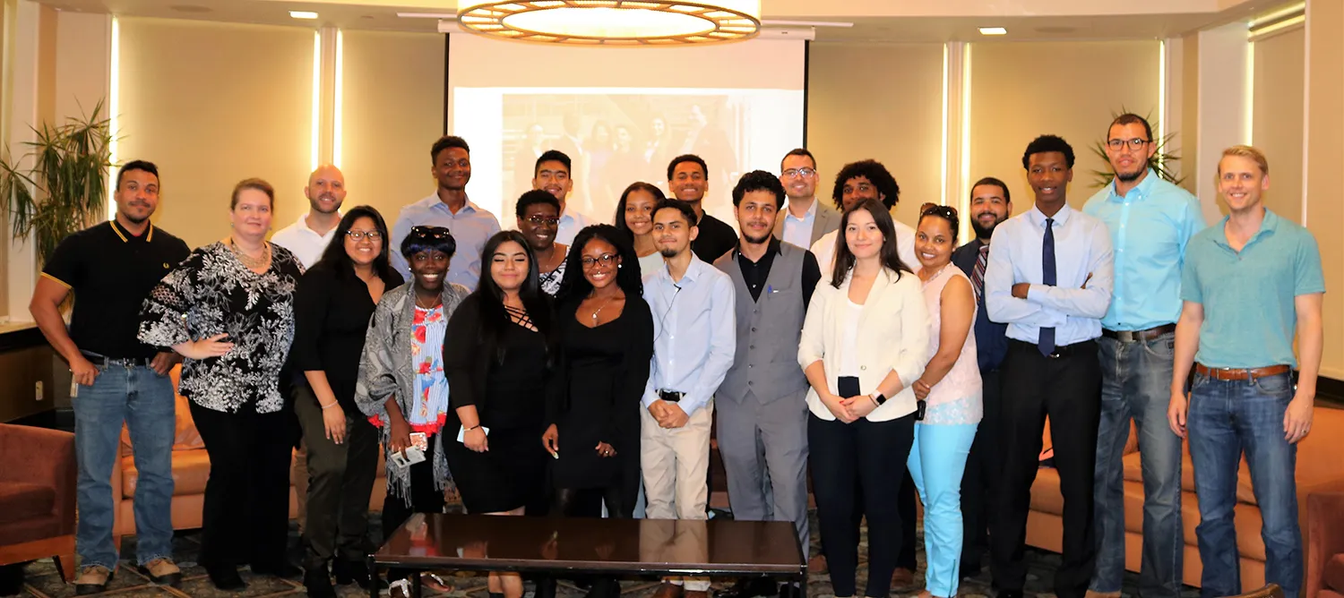 2018 interns with their supervisors