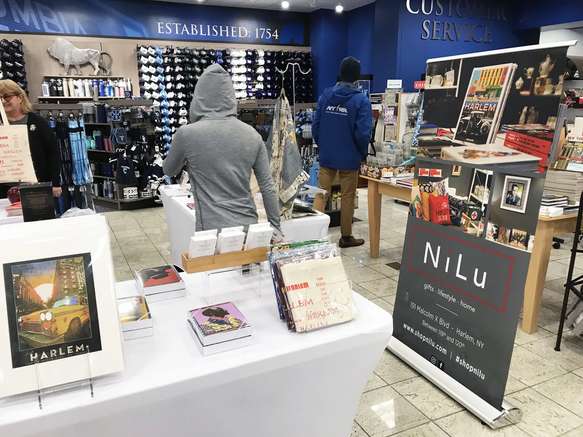 NiLu tables at Bookstore