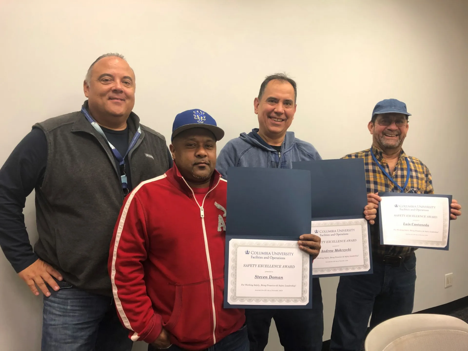 Honorees at the 2019 Safety Excellence Awards Ceremony at the Morningside Campus
