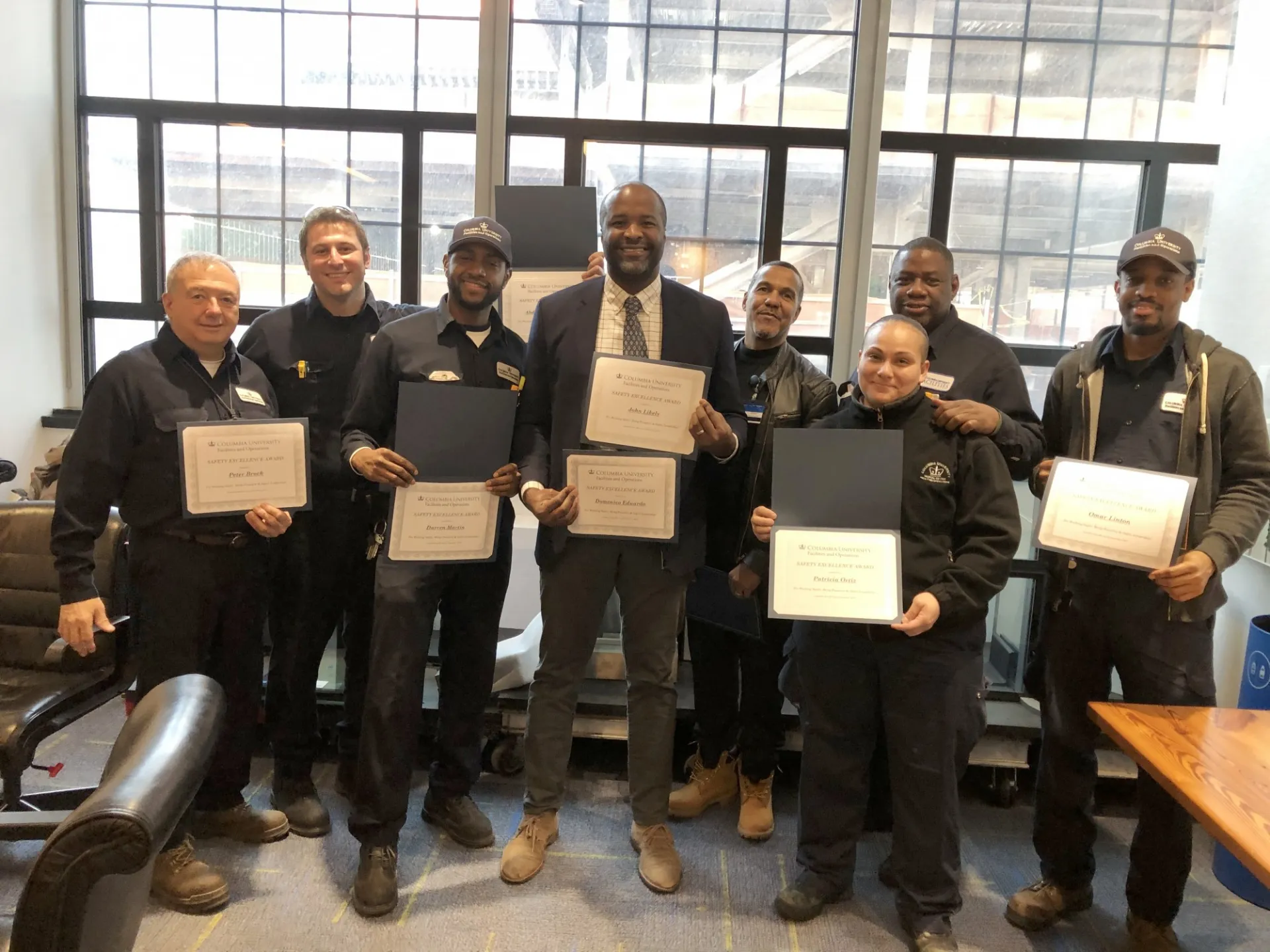 Honorees at the 2019 Safety Excellence Awards Ceremony at the Manhattanville Campus