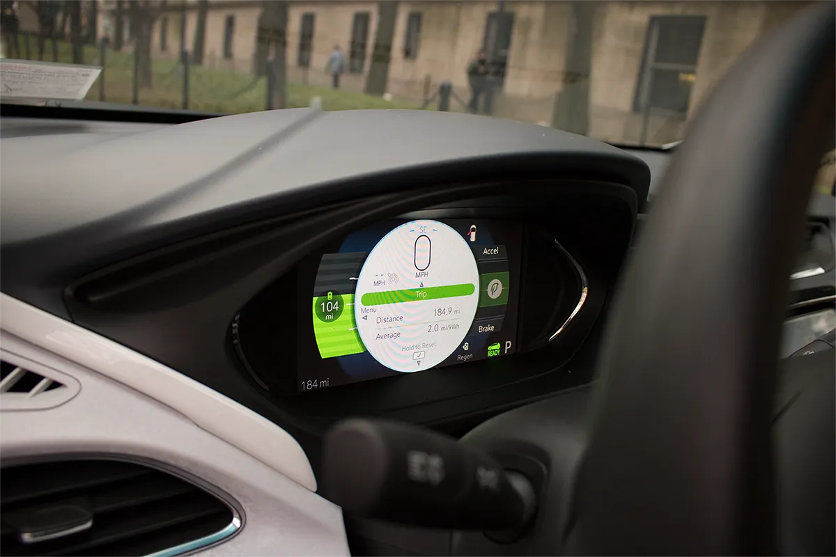 On its current charge, the Bolt can drive 104 miles before it needs to be charged again; on a full charge, it can go 238 miles.
