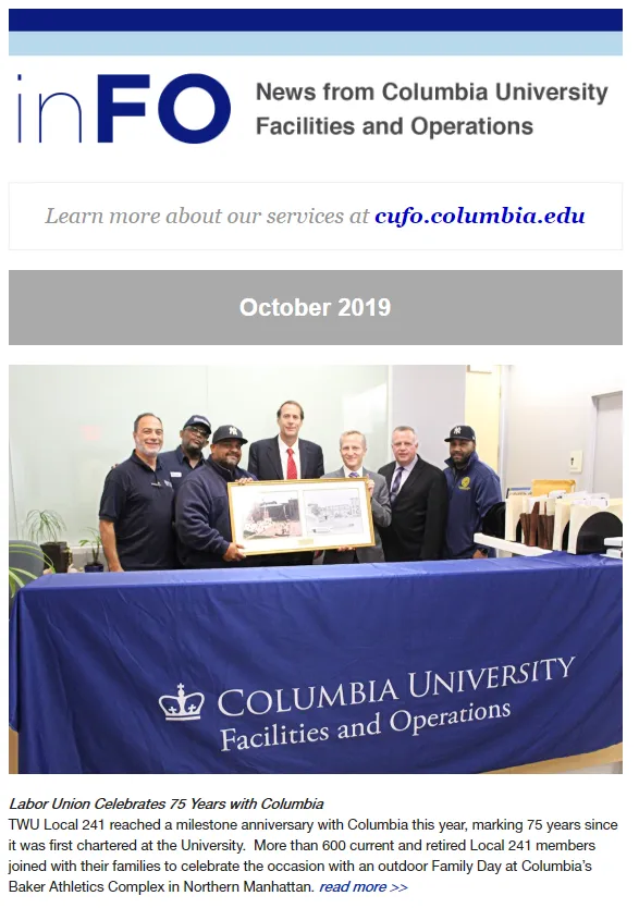 October 2019 CUFO e-newsletter
