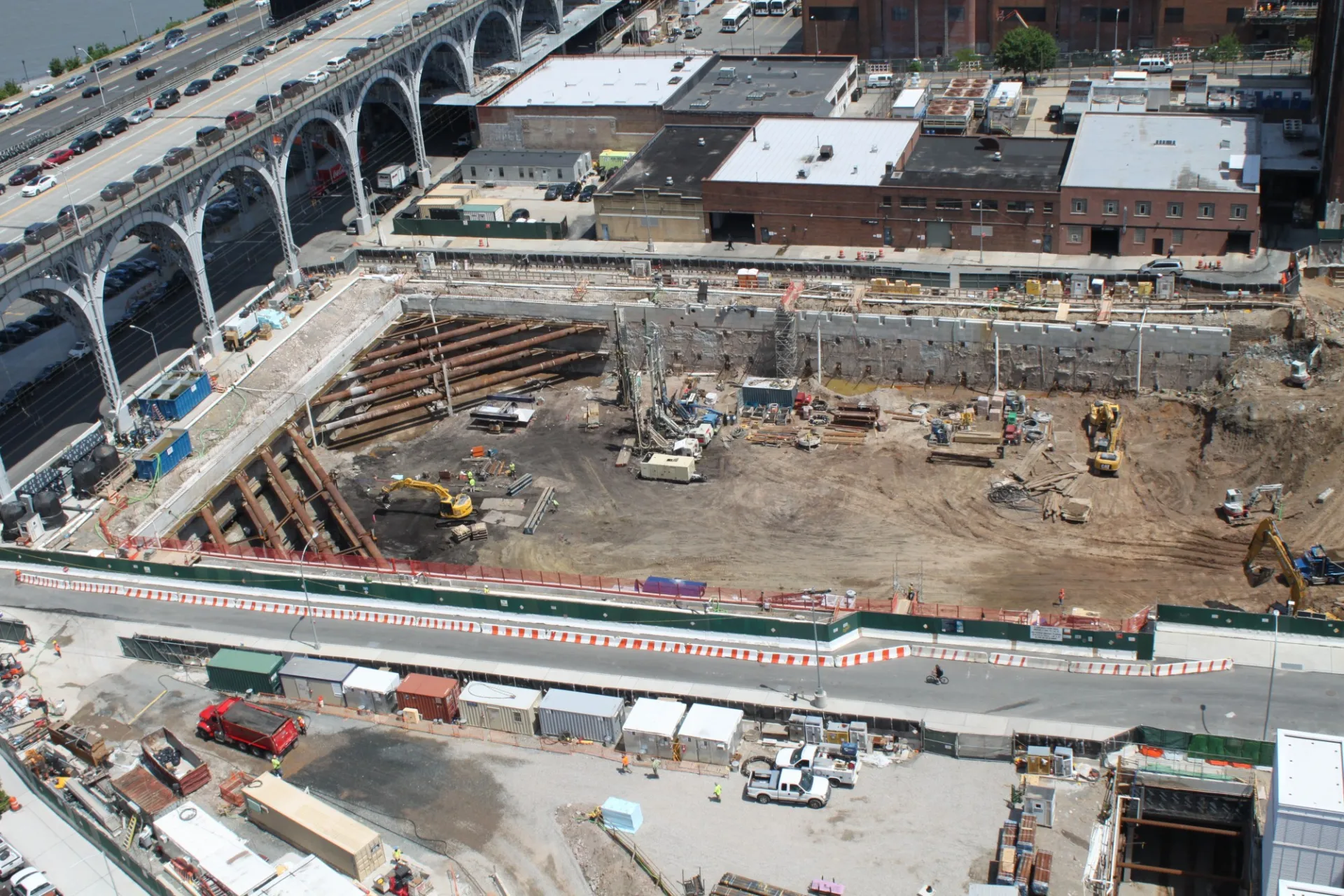 Construction on the phase 2 below grade foundation to support the future Columbia Business School buildings and expansion of the Central Energy Plant.