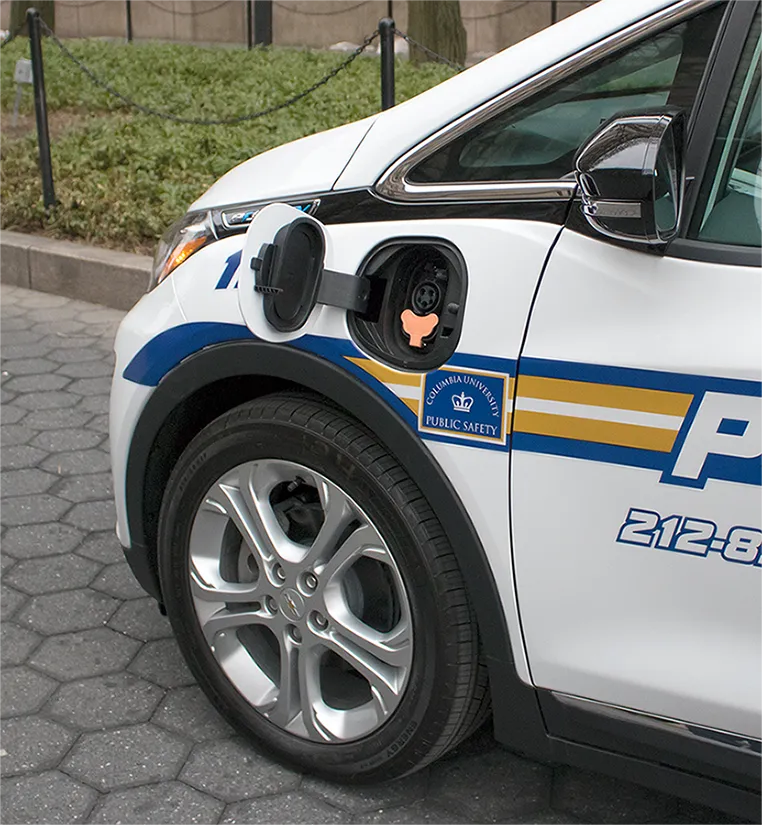 Charging ahead: The Bolt is easy to power up sustainably, no gasoline required.