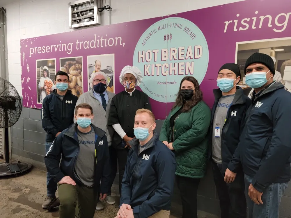 Facilities and Operations deliver 150 pre-Thanksgiving meals to local senior homes prepared at Hot Break Kitchen.