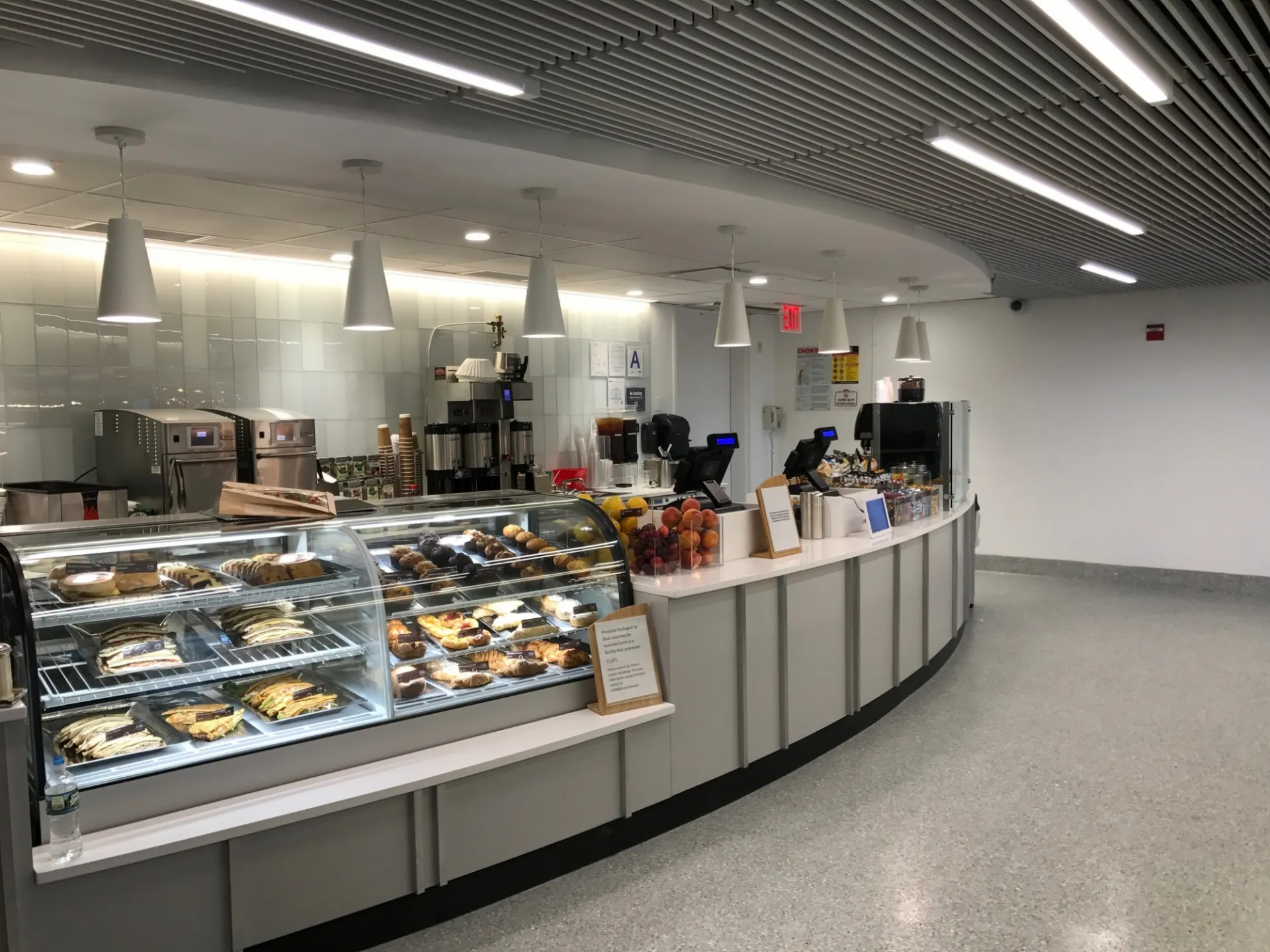 Jerome L. Greene Hall/Law School: Upgraded finishes and replacement and upgrade of equipment at the existing Lenfest Café, included replacement of the ceiling and floor, cladding on the equipment, and new serving equipment. In addition, two lecture halls received audio/visual upgrades, replacing all analog equipment with digital equipment. The work also includes new carpeting and removal of the raised platform for the podium so that the lectern will be accessible.