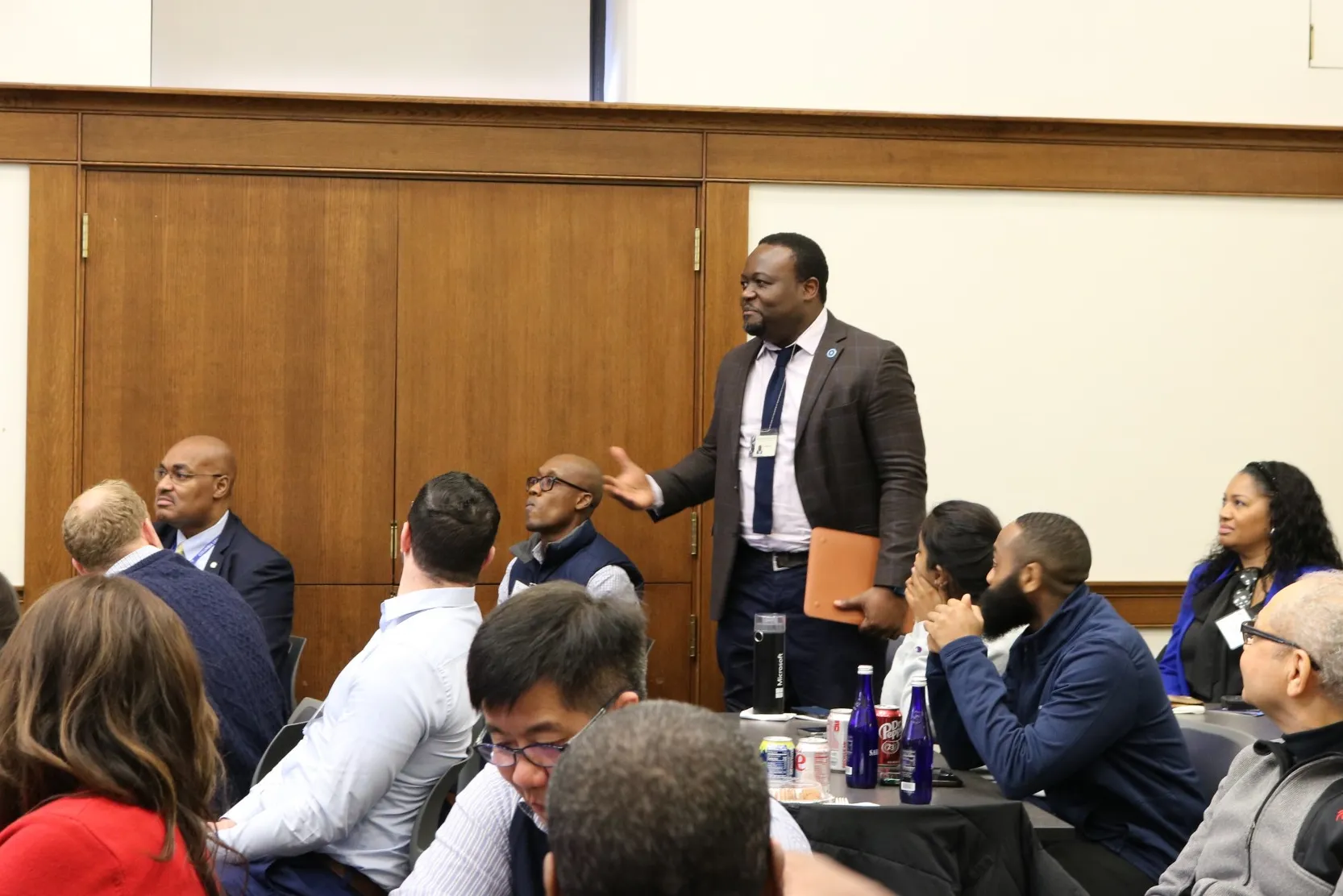 Lamaka Opa, Assistant Director, CUFO Information Technology, shares with attendees who in his life has positively influenced him the most
