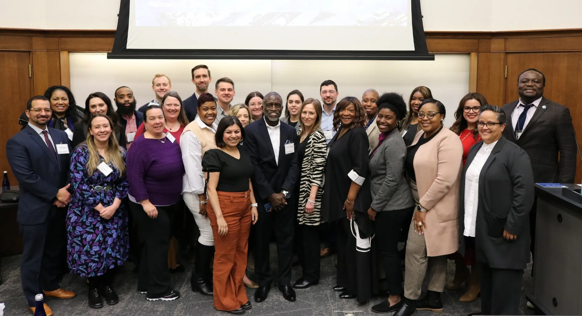 CUFO Equity and Inclusion Council posing with Skanska team members.