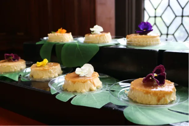 Attendees were treated to delicious treats, like Flan.
