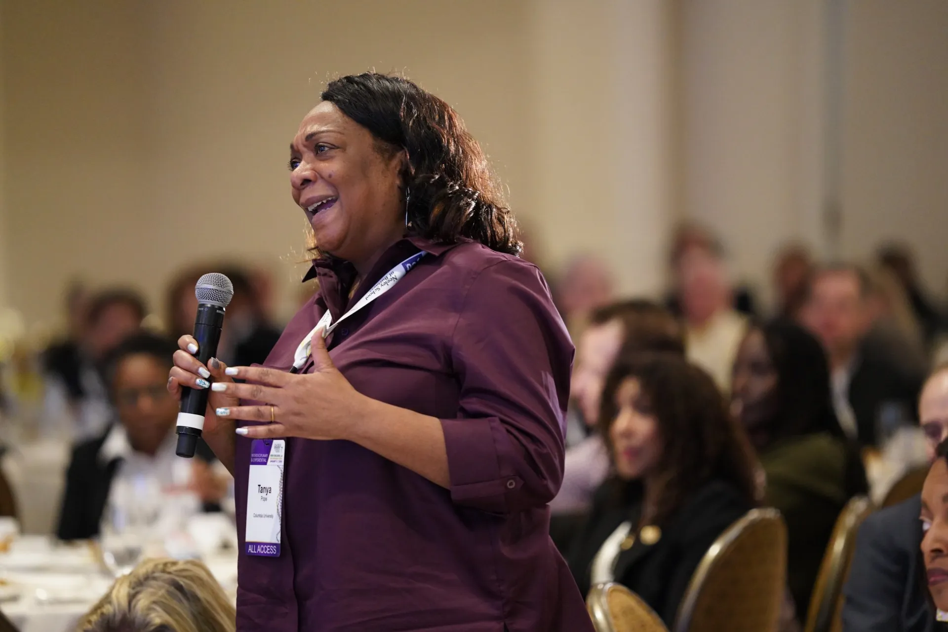 Tanya Pope is speaking at an event