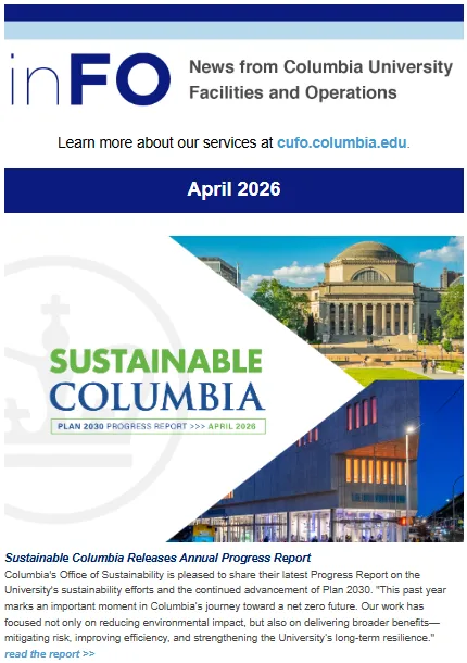 Screenshot of April 2026 inFO Newsletter