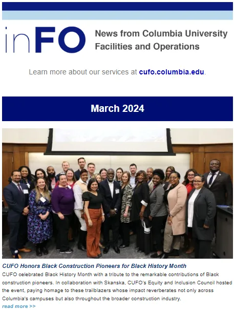 Screenshot of March 2024 inFO newsletter