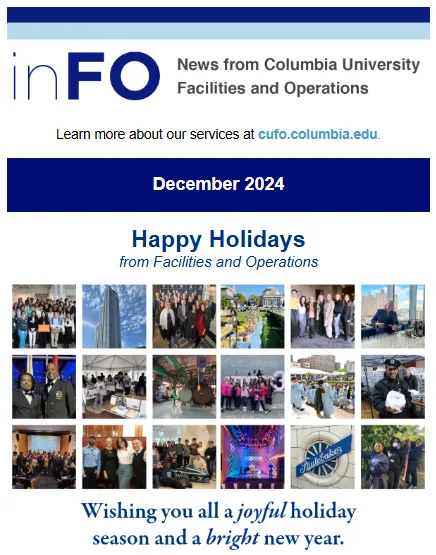 Screenshot of December 2024 inFO newsletter.