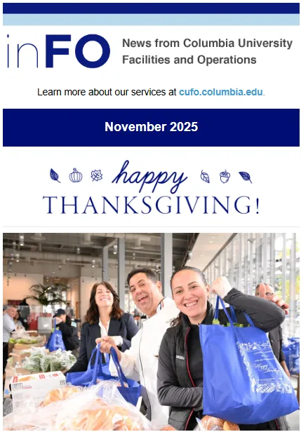 Screenshot of November 2025 inFO newsletter