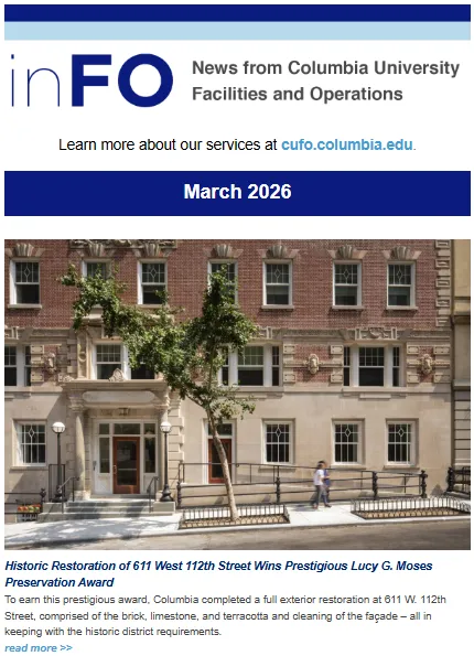 Screenshot of March 2026 inFO newsletter