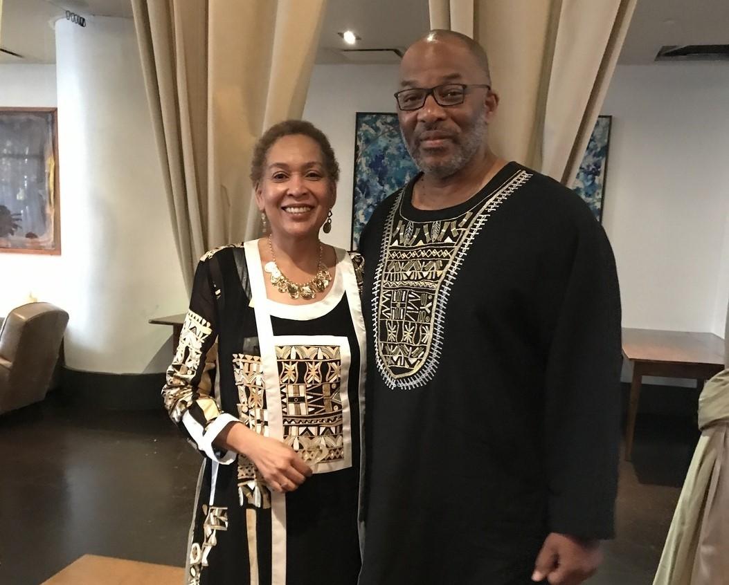 La-Verna Fountain, Vice President for Strategic Communications and Construction Business Initiatives, with her husband James at the Harlem Business Alliance awards ceremony on May 3, 2017.