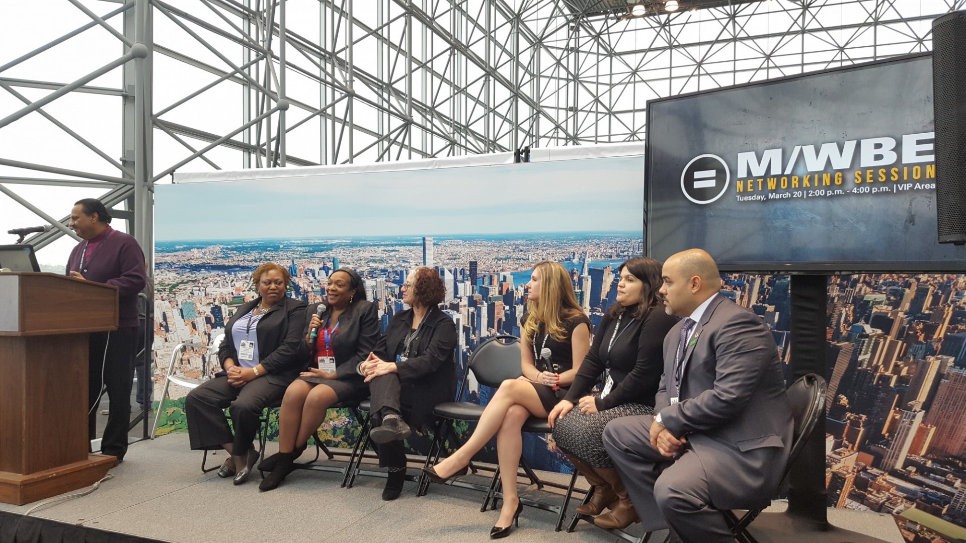 Tanya Pope, second from left, at New York Build