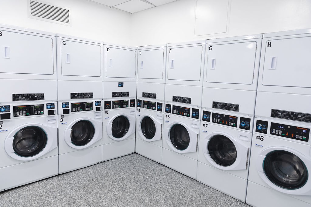 Laundry room in Broadway residence hall