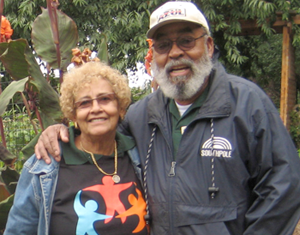 Community Garden founder Jenny Benítez and her husband, Victor 