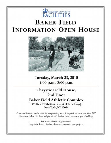 Baker Field Information Open House 