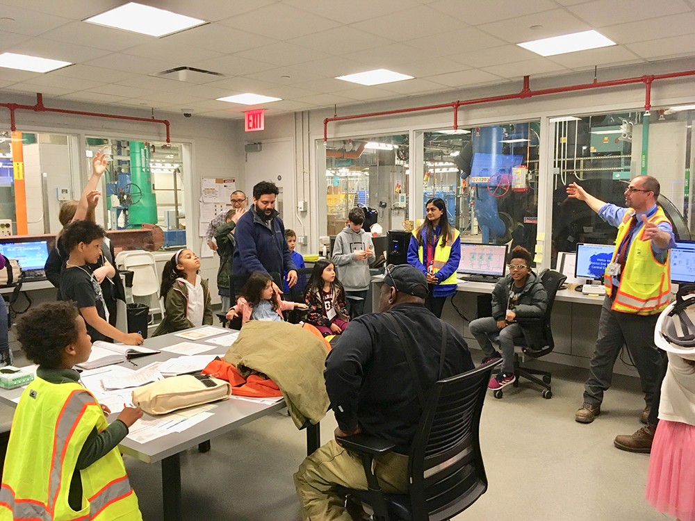 The children received a tour of the control room of the Central Energy Plant that provides chilled water, high-pressure steam, and electricity for Columbia’s Manhattanville campus.