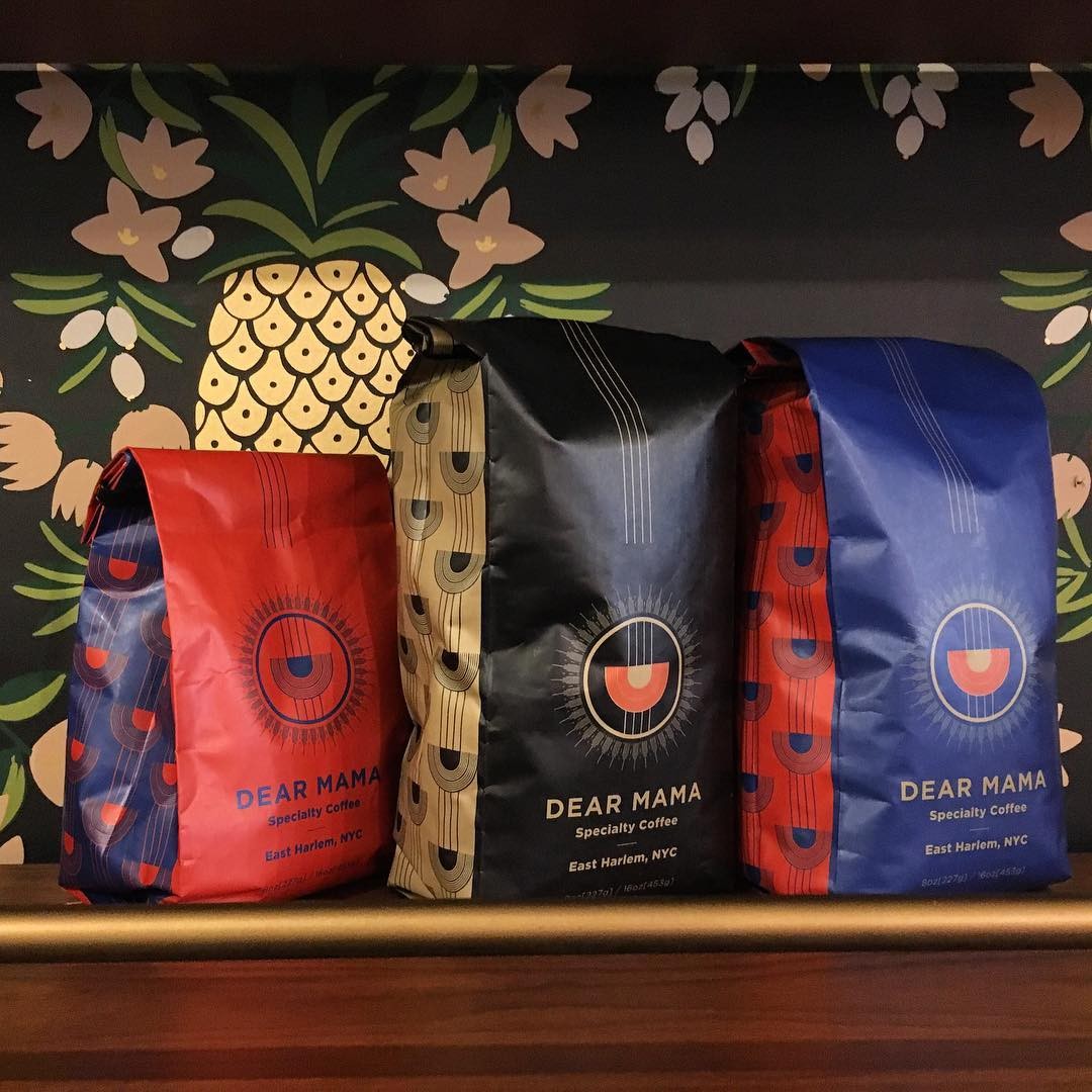 Bags of Dear Mama Coffee 