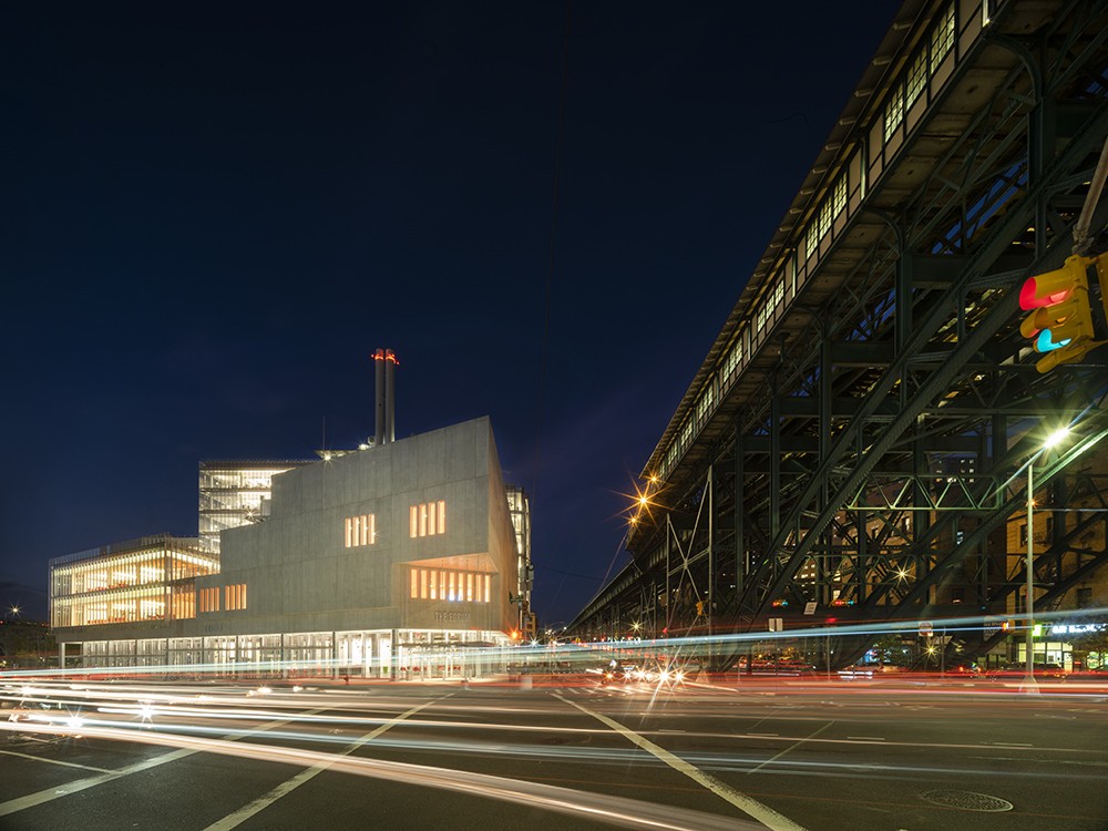 Exterior shot of The Forum during the evening