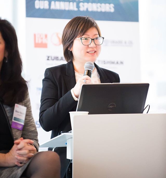 Kim Chen, associate director for project management, speaking at an industry panel on Jan. 24, 2017. Kim Chen, associate director for project management, speaking at an industry panel on Jan. 24, 2017.