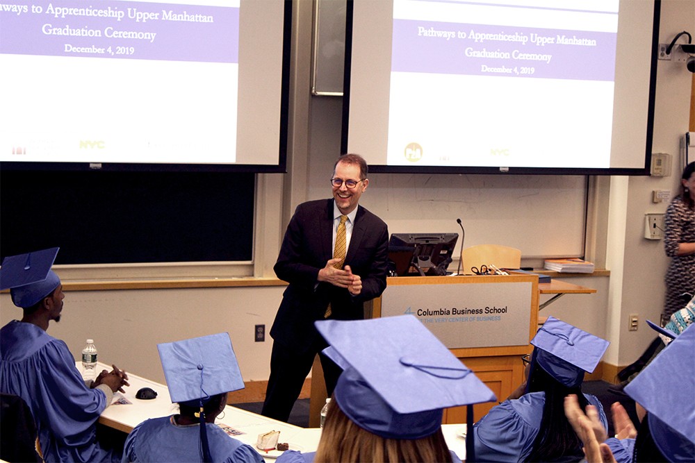 The ceremony was attended by Councilman Mark Levine, who spoke to the graduates.