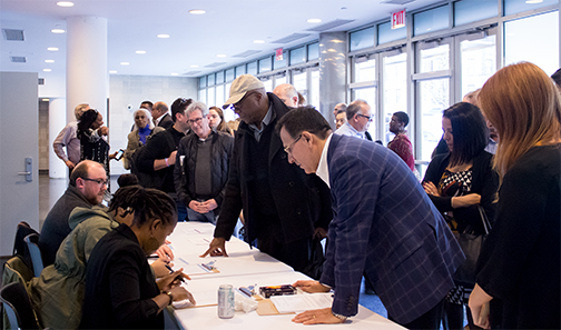 Representatives from more than 50 firms attended the meet-and-greet on summer construction projects Representatives from more than 50 firms attended the meet-and-greet on summer construction projects
