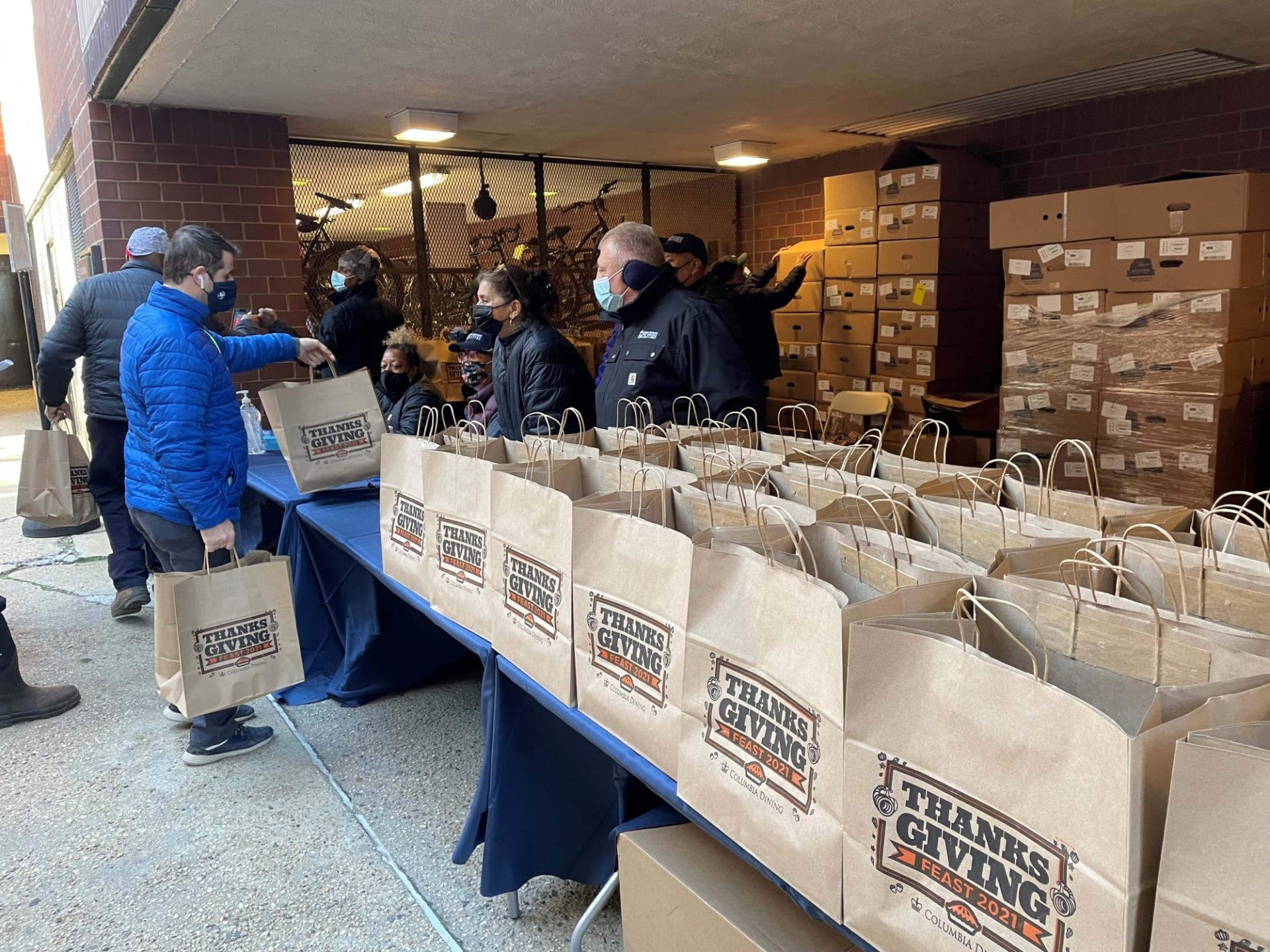 Columbia Operations facilitates CUFO Thanksgiving dish distribution to employees. CUFO employee Thanksgiving appreciation