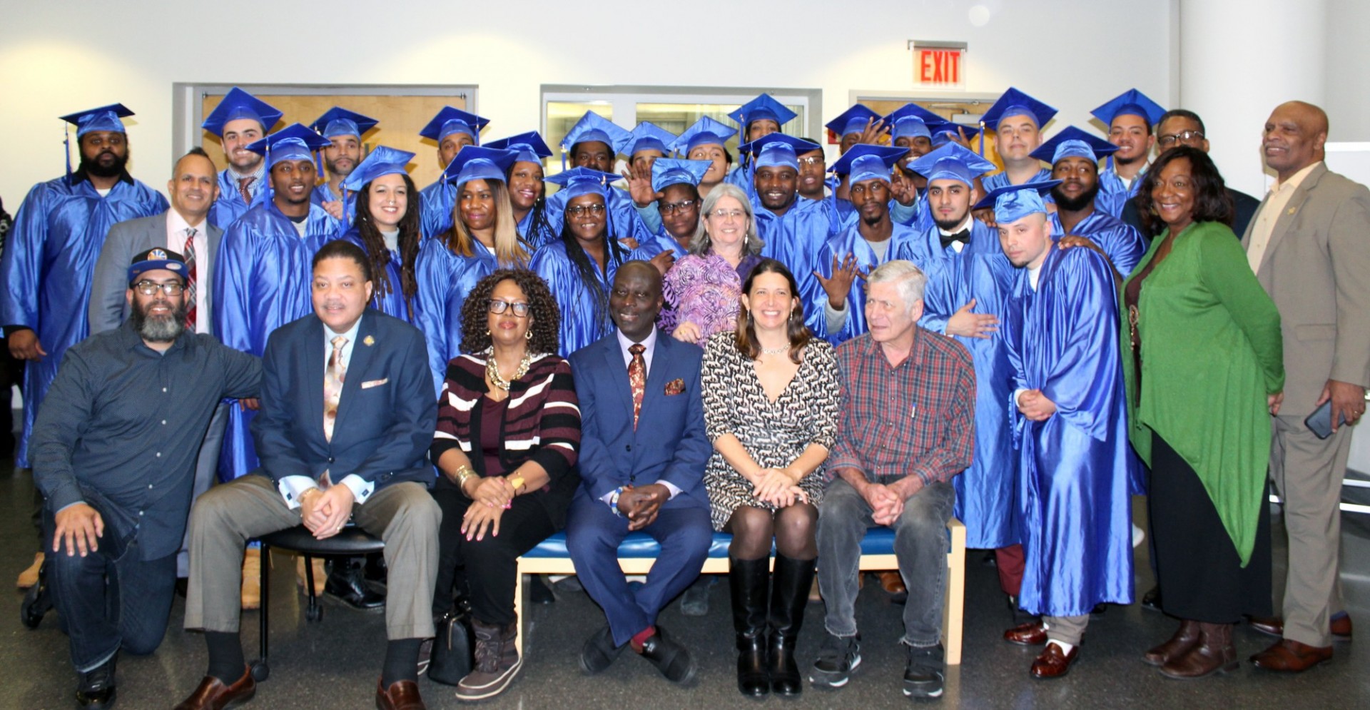 A graduation ceremony was held for students of the Upper Manhattan pre-apprenticeship program at Columbia University on December 4, 2019. Graduates of the pre-apprenticeship program