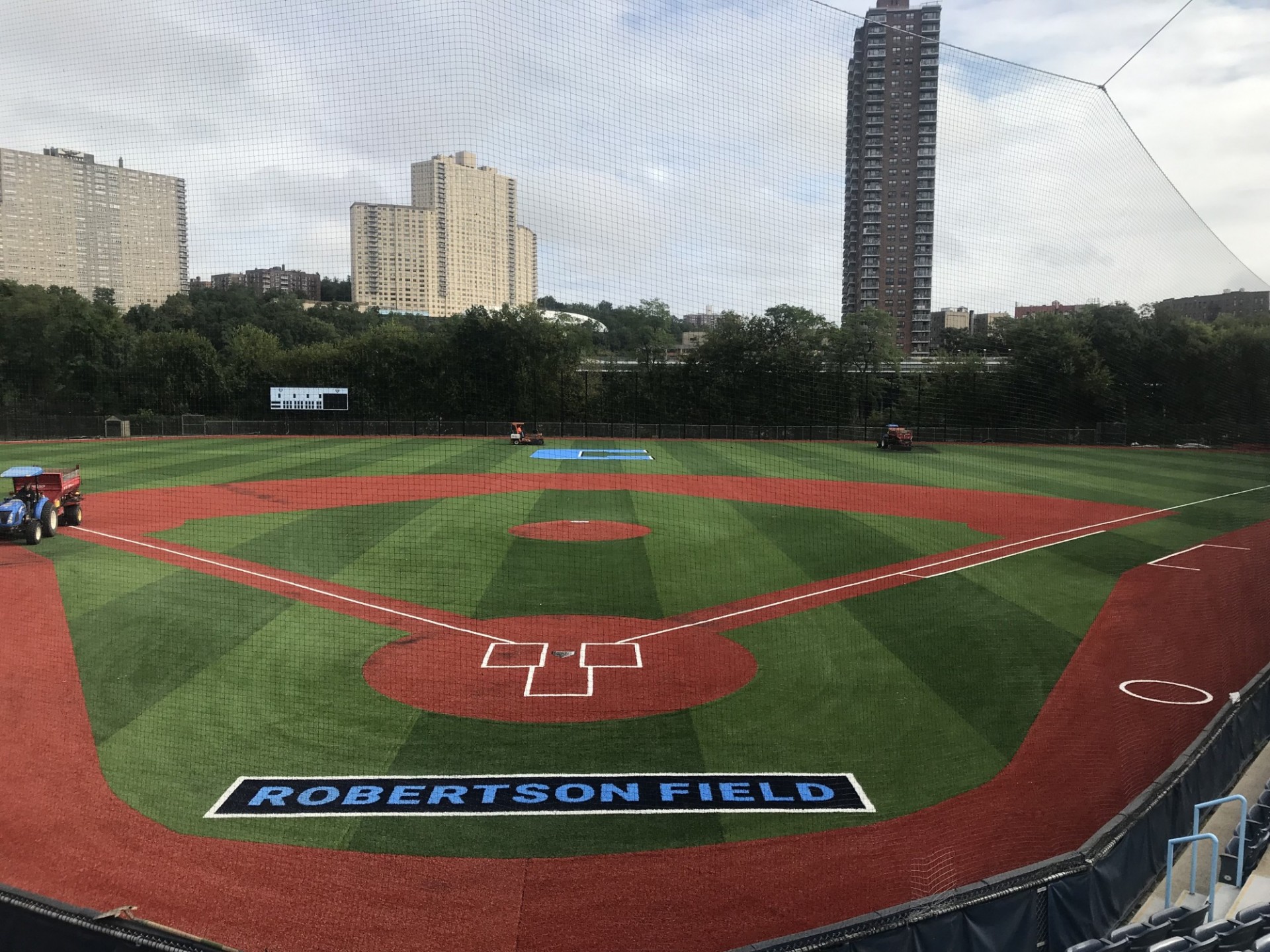 The baseball field turf at Robertson Field at Baker Athletics Complex was replaced.