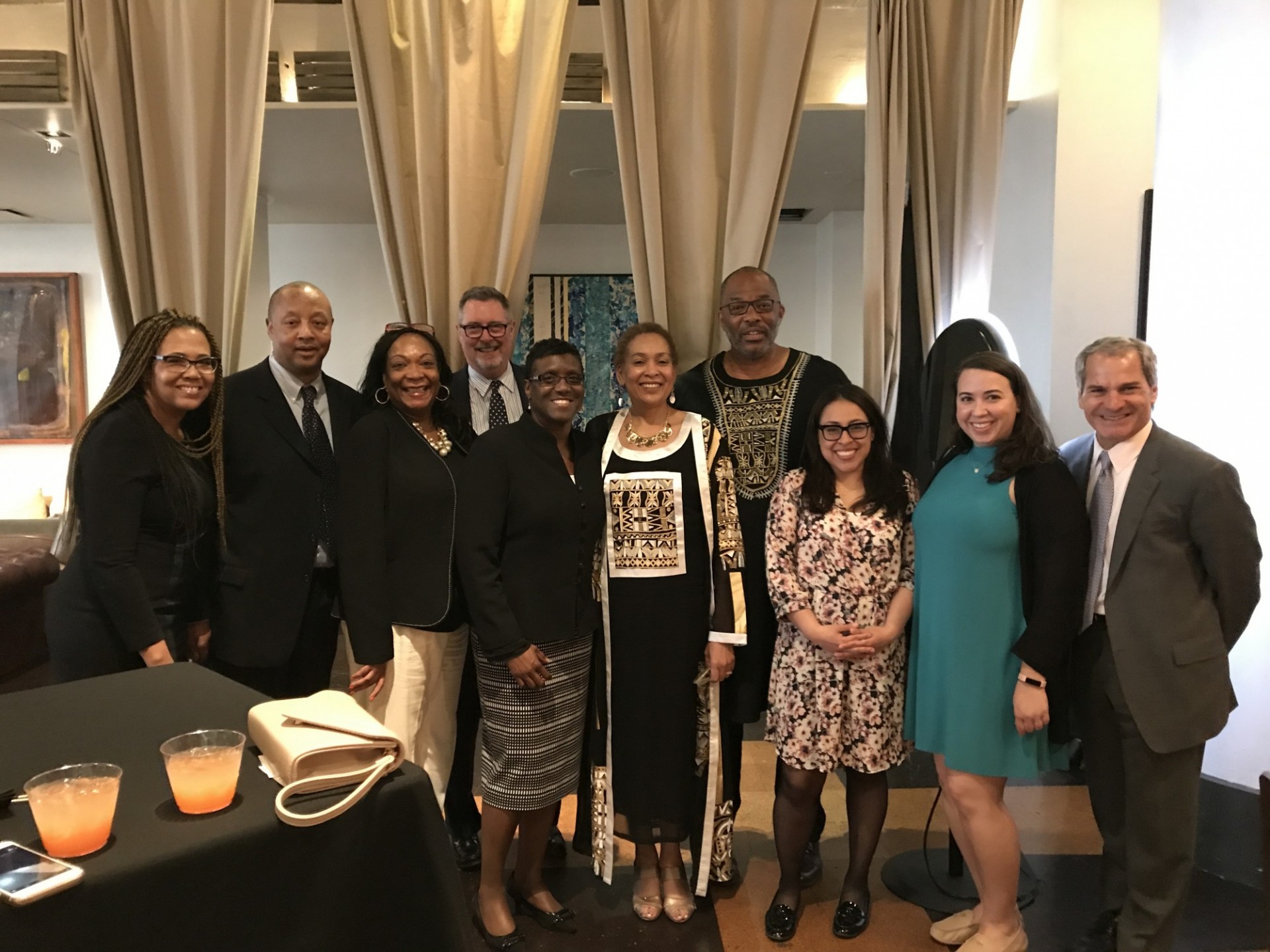 La-Verna Fountain, Vice President for Strategic Communications and Construction Business Initiatives, next to her husband James and surrounded by colleagues when she received the Harlem Business Alliance "Woman of Action" award at a ceremony on May 3, 2017. La-Verna Fountain, Vice President for Strategic Communications and Construction Business Initiatives, next to her husband James and surrounded by colleagues when she received the Harlem Business Alliance "Woman of Action" award at a ceremony on May 3, 2017.