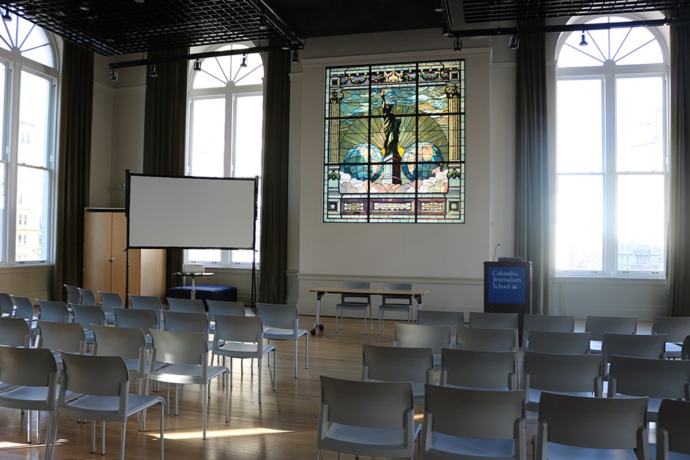 In Pulitzer Hall, the wood floors were refinished in the World Room - where the Pulitzer Prize winners are announced each year - and in room 301.