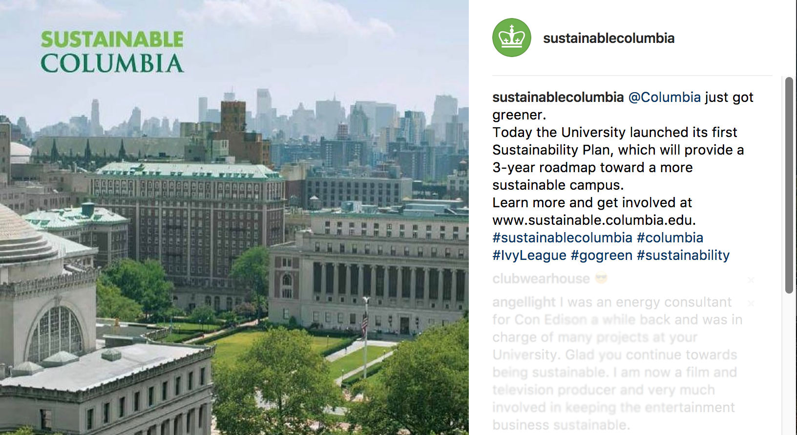 sustainable cu instagram