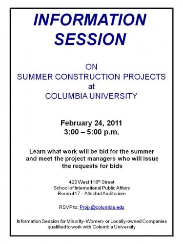 MWL Information Session on Summer Projects