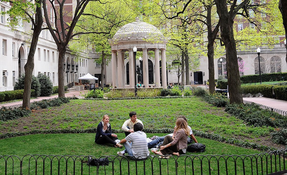 Hamilton Lawn with students (Photo: Columbia Public Affairs)