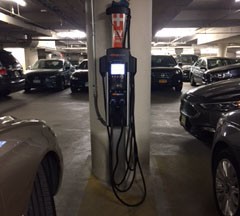 One of the upgraded EV charging stations